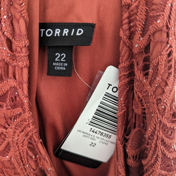 Torrid Halter Lace Skater Dress - Picture 3 of 7